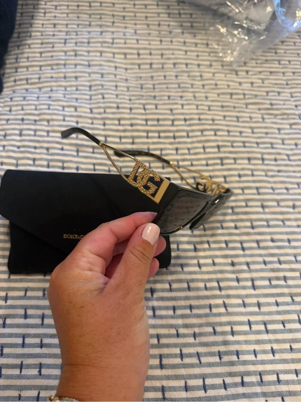 Dolce & Gabbana Black Oversized Square Sunglasses